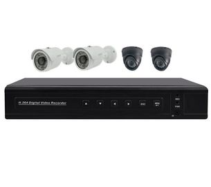 Les systèmes à la maison 4CH DVR et IR autonomes de caméra de sécurité couvrent d'un dôme des appareils-photo