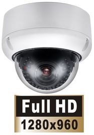 Appareils-photo blancs d'IP de l'appareil-photo HD de dôme 1,3 PIXELS MÉGA 960P avec la gamme de 40m IR