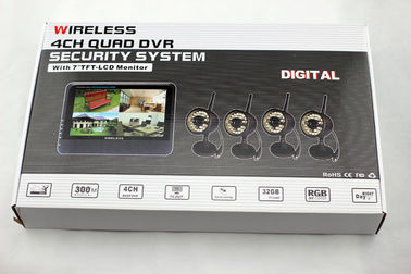 70 système de sécurité d'intérieur/extérieur de système sans fil de la télévision en circuit fermé DVR d'appareil-photo de visionnement de degré, 4 de ch DVR