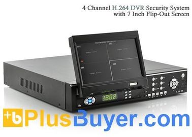4 système de sécurité de la Manche DVR (écran de FlipOut de 7 pouces, H.264, à distance)
